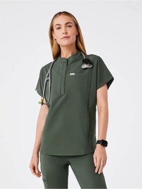 Figs Montex Scrub Top XXS Moss